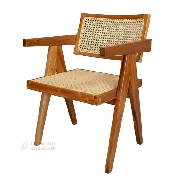 Maldivian Teak Rattan Dining Chairs