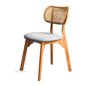 Teak Rattan Cafe Chairs