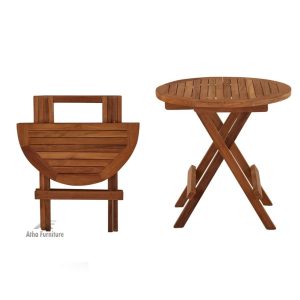 Teak Round Folding Picnic Table Teak Round Folding Picnic Table